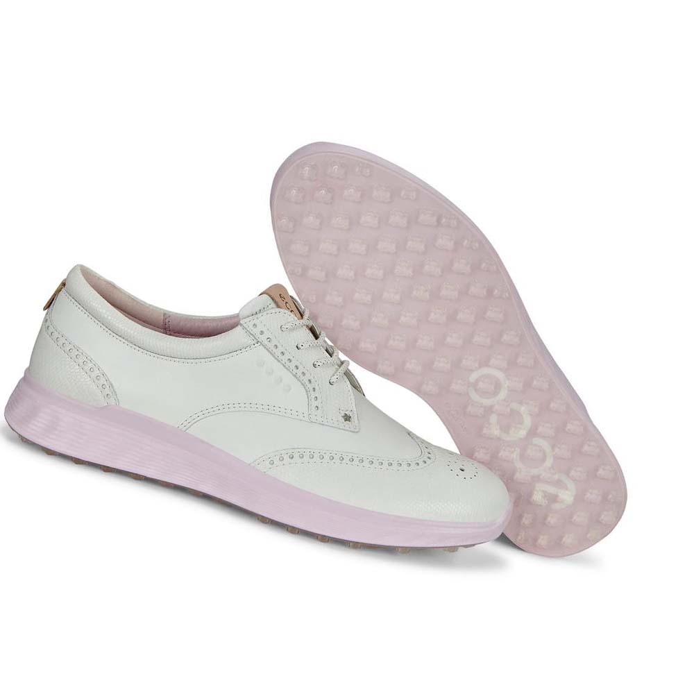 Women's Ecco Spikeless S-classic Golf Shoes White | Canada 133PJJ